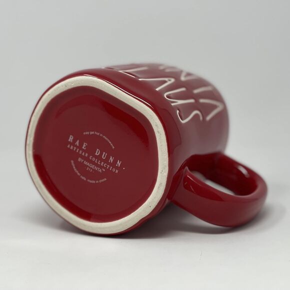 Rae Dunn Red Christmas Santa Coffee Mug Large 17 oz Ceramic New - Picture 3 of 3